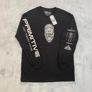 Primitive x T2 TERMINATOR 2 JUDGMENT DAY Men Large Black Long Sleeve SKYNET TEE - Picture 1 of 13