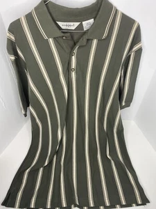 Vintage Knightsbridge size L short sleeve Green polo shirt cotton/poly blend - Picture 1 of 5