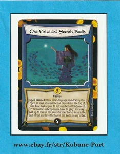 One Virtue and Seventy Faults Fixed HoR Heroes of Rokugan L5R CCG Five Rings - Picture 1 of 1