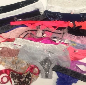 Victoria's Secret Panty Lot 25 Piece Size SMALL Wholesale Resale NWT VS & PINK - Picture 1 of 3
