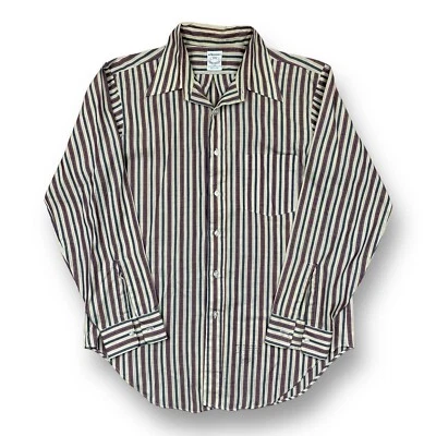Vintage 60s Arrow Sanforized Striped Button Down Workwear Shirt Men’s Size Large - Image 1 of 4