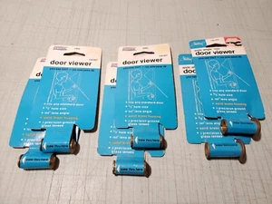 Lote de 6 visores de puerta gran angular nacionales de colección latón liso 1/2"" 5/8"" NUEVOS - Imagen 1 de 7