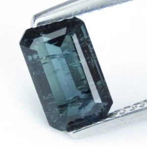 Turmalina azul natural genuina de 1,63 quilates bonito corte esmeralda piedra preciosa suelta de 9x5,5 mm - Imagen 1 de 3