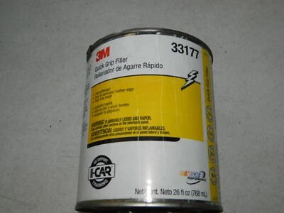 (1) 3M 33177 QUICK GRIP FILLER 26 OZ FAST ADHESION TACK FREE EASY TO SAND
