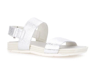 GEOX SANDALI DONNA ESTATE D725PA 000BL C1007  KOLEOS SILVER - Immagine 1 di 4