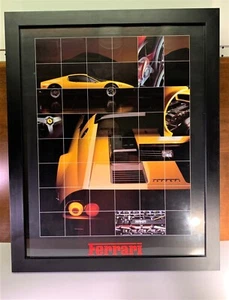 Ferrari Print under Glass with professional matt black wood frame - Picture 1 of 6