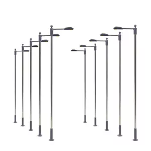 LQS10 10 piezas modelo ferrocarril HO OO lámpara poste farolas LED 10,4 cm - Imagen 1 de 6