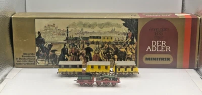 N Scale Minitrix 51 1028 00 Dummy Steam Locomotive with Powered Pass Car Set - Image 1 of 4