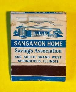 Vintage 1960s Unused Sangamon Home Savings Assn. Matchbook Springfield, Illinois - Picture 1 of 3