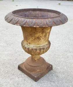 RARE Antique R Remaudiere Paris Cast Iron Urn Garden Decor Planter Yard Ornament - Picture 1 of 12