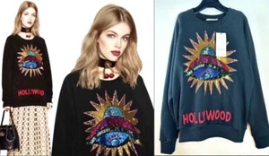 Sudadera Top Suéter 2.8K Como Nueva Gucci 2017 Hollywood OVNI Lentejuelas 38 40 2 4 S XS - Imagen 1 de 21