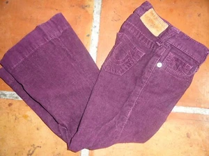 TRUE RELIGION TODDLER GIRLS CORDUROY PURPLE PANT SIZE 4 - Picture 1 of 7
