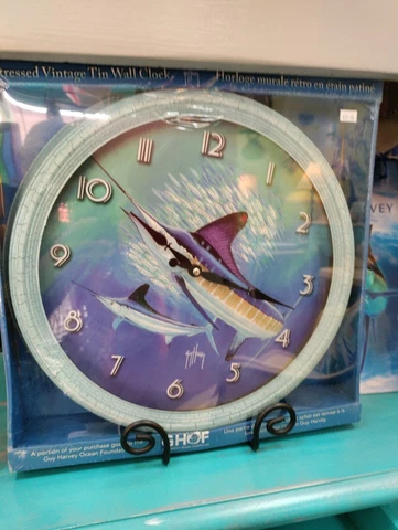Vintage Distressed 15"Guy Harvey Wall clock Cover