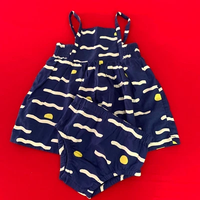 Hanna Andersson Sweet Cotton “DRESS & BLOOMER” Outfit. 18-24 Months. So Adorable - Image 1 of 4