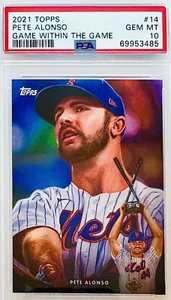 2021 Topps Game Within The Game Pete Alonso #14 By Paul Jennis PSA 10 ๐ Pop 5! - Picture 1 of 8