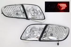 New Chrome LED Tail lights Pair for MAZDA 3 5 doors Hatch Wagon~2003~2009~BK - Picture 1 of 7
