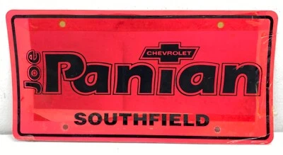 De colección Joe Panian Chevrolet Concesionario Booster Placa Southfield MI Rosa Foto 1 de 4