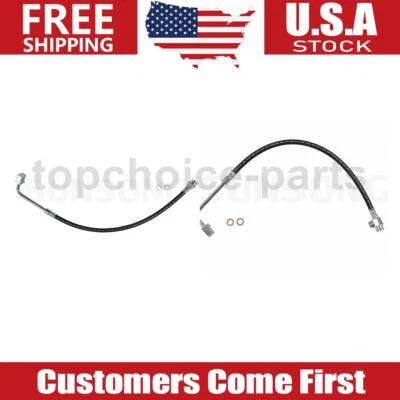 2x Front Left & Right Brake Hose Brake Line For 1989-1996 Ford F-250 4WD Foto 1 de 4