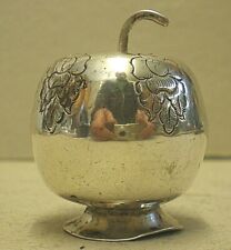 Antique South American Silver Apple Salt Pot (SP8)