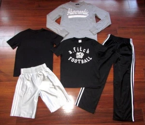 ABERCROMBIE & FITCH Adidas ~ Boy's 10 L ~ T-Shirts L/S Shirt & Track Pants LOT - Picture 1 of 13