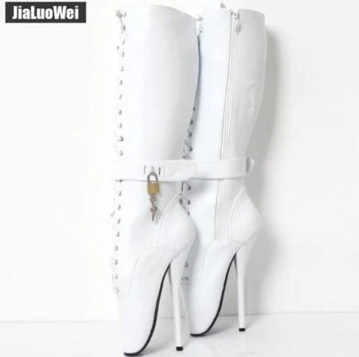 Botas con cordones de ballet de 18 cm de rendimiento de escenario talla grande para hombres y mujeres Foto 1 de 4