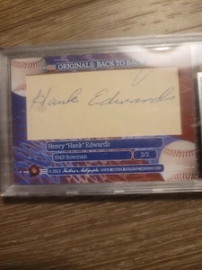 /2 Henry Hank Edwards Auto 1949 Bowman BGS 2023 HA Back To Back Originals #136 - Picture 1 of 4