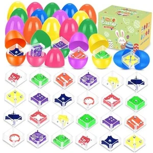 24 Pack Easter Eggs with Maze Cube Puzzle Toys for Easter Hunt, Surprise - Picture 1 of 8
