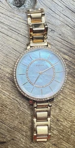 Fossil Jocelyn Rose Gold 36mm Wrist Watch~ES3352~Mother Of Pearl Face~New - Picture 1 of 4
