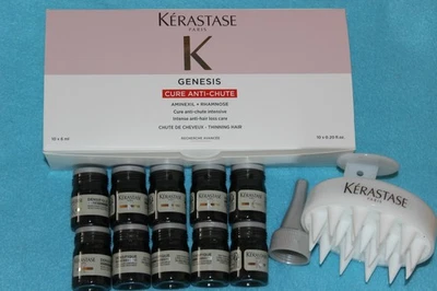 10x6ml KERASTASE GENESIS cure anti chute AMPULLEN BEI HAARAUSFALL+massagebürste - Bild 1 von 3