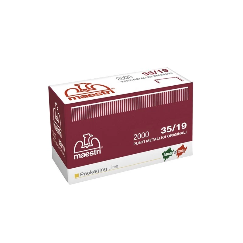 RO-MA Punti 35/19 - per Romabox - H 19 mm - rame - Romeo Maestri - scatola 2000 pezzi