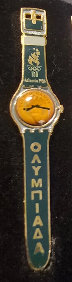 RELOJ RELOJ PULSERA VERDE Atlanta Olympic 1996 solapa pin - escaso Foto 1 de 1