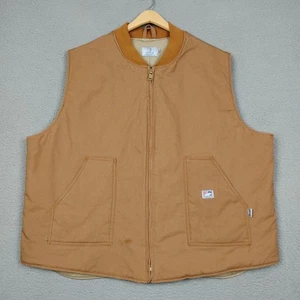 Tyndale FR Vest Mens 4X RG Brown Full Zip Quilt Lined Flame Resistant Work USA - Picture 1 of 15