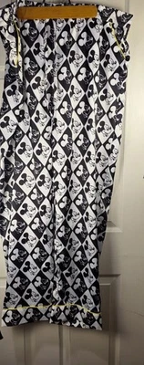 Pantalones de salón pijama estilo satinado XL negro blanco Mickey Mouse de los parques de Disney para mujer Foto 1 de 4