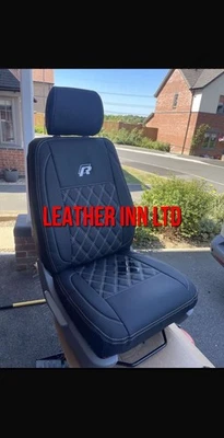 Vw Caddy 2016-2024 Seat Covers 2 Single Seats WITH R LOGO - Image 1 of 3