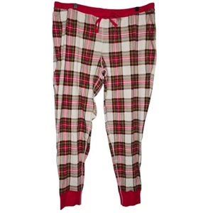 Hanna Anderson Organic Cotton Red Plaid Lounge Jogger Pajama Pants Size XXL - Picture 1 of 8