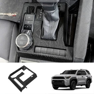 For 2025-2026 Toyota 4Runner Center Console Black Wood Grain Shift Frame Panel - Picture 1 of 4
