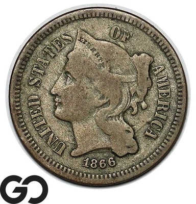 1866 Three Cent Nickel - Image 1 of 3