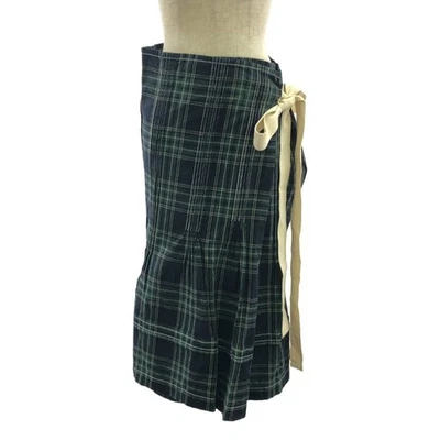 Tricot COMME des GARCONS | 2011SS | Falda envolvente a cuadros lavados | S | Verde/Azul marino/Beige Foto 1 de 4