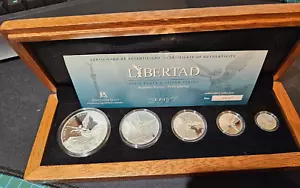 2017 MEXICAN LIBERTAD 5 COIN SILVER PROOF SET - Limited Edition to 1000 - Picture 1 of 4