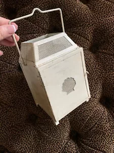 Beach Cottage Country White Candle Lantern Metal Hanging Seashell 10โ - Picture 1 of 12