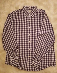 J Crew Mens Size Large Long Sleeve Purple Plaid Button Down Shirt Tailored Fit - Picture 1 of 6
