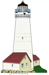 Cat's Meow Village Keepsake Boston Lighthouse MASS MW005828 NEW *SHIPPING DISC* - Picture 1 of 1