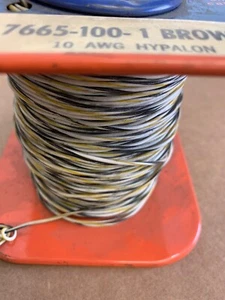 10 AWG 7665-100-1 Amarillo, Blanco y Negro Conexión Plomo Alambre 25 ft - Imagen 1 de 5