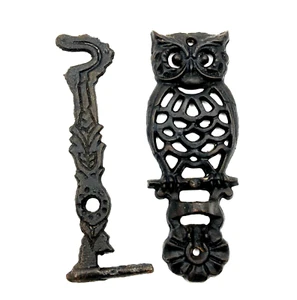Cast Iron Owl Swivel Hook Arm Wall Mount Bracket Plant Hanger - Picture 1 of 5