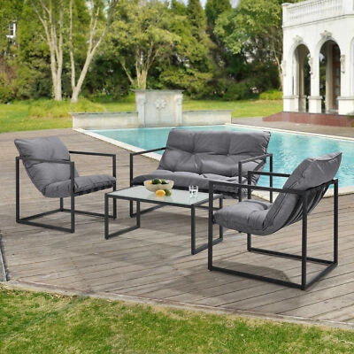 [casa.pro] Sitzgruppe Gartenmöbelset Gartenstühle Gartentisch Garten Sofa Lounge - Bild 1 von 4