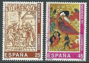 1991 SPAGNA USATO NATALE - F17-3 - Picture 1 of 1