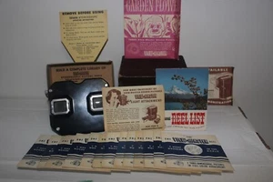 Vintage Sawyers View-Master 3D Betrachter Bakelit schwarz 50er Jahre Stereoskop mit 13 Rollen! - Bild 1 von 6