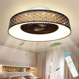 18" Modern Ceiling Fan Light with Remote Timing LED Chandelier Fan 7 Blades - Picture 1 of 9