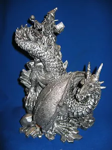 Gothic Legends Dragon & Wizard Pewter Tone Resin 10" Statue - Bild 1 von 10