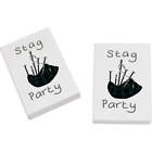 2 x 45mm 'Stag Party the Scottish Way' Erasers / Rubbers (ER00039912)